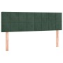 Cama box spring con colchón terciopelo verde oscuro 140x190 cm de , Camas y somieres - Ref: Foro24-3127490, Precio: 461,03 €,...