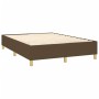 Cama box spring con colchón tela marrón oscuro 140x200 cm de , Camas y somieres - Ref: Foro24-3128528, Precio: 526,52 €, Desc...