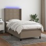 Box spring bed with mattress and taupe gray LED lights 80x200 cm by , Beds and slatted bases - Ref: Foro24-3138273, Price: 37...