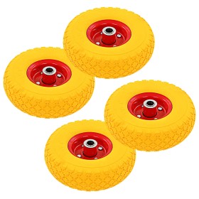 Wheelbarrow wheels 4 pcs Solid PU 3.00-4 (245x82) by vidaXL, Hoists, cranes and carts - Ref: Foro24-142974, Price: 56,35 €, D...