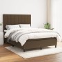 Cama box spring con colchón tela marrón oscuro 140x200 cm de , Camas y somieres - Ref: Foro24-3141780, Precio: 520,63 €, Desc...