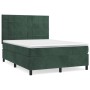 Boxspringbett mit dunkelgrüner Samtmatratze 140x190 cm von , Betten und Lattenroste - Ref: Foro24-3143022, Preis: 496,85 €, R...