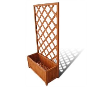 Planter with trellis 70x30x135 cm by , Pots and planters - Ref: Foro24-41298, Price: 112,99 €, Discount: %