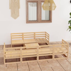 8-piece solid pine wood garden furniture set by , Garden sets - Ref: Foro24-3075369, Price: 423,99 €, Discount: %