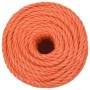 Orange polypropylene work rope 24 mm 50 m by , Ropes and metal cords - Ref: Foro24-152955, Price: 84,53 €, Discount: %