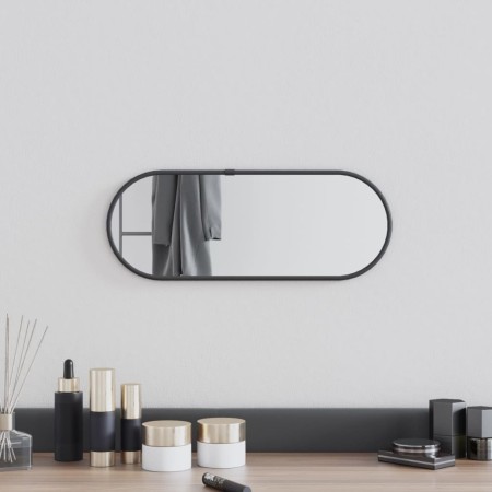 Black oval wall mirror 40x15 cm by , Mirrors - Ref: Foro24-348202, Price: 20,05 €, Discount: %