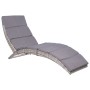 Lounger with gray synthetic rattan cushion by vidaXL, Loungers - Ref: Foro24-44133, Price: 191,80 €, Discount: %