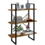 Smoked oak plywood shelf 80x30x105 cm by , Bookcases and shelves - Ref: Foro24-821315, Price: 60,73 €, Discount: %