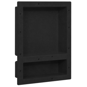 Shower niche with 2 compartments matte black 41x51x10 cm by , Shower walls and screens - Ref: Foro24-151397, Price: 62,06 €, ...