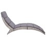 Lounger with gray synthetic rattan cushion by vidaXL, Loungers - Ref: Foro24-44133, Price: 191,80 €, Discount: %