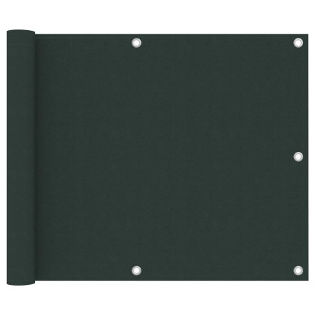 Toldo para balcón tela oxford verde oscuro 75x400 cm de , Sombrillas - Ref: Foro24-134997, Precio: 19,97 €, Descuento: %