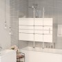 Folding white ESG shower screen 120x140 cm by , shower doors - Ref: Foro24-150739, Price: 156,01 €, Discount: %