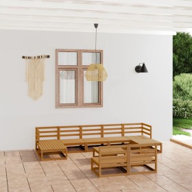 10-piece solid pine wood garden furniture set by , Garden sets - Ref: Foro24-3076092, Price: 594,99 €, Discount: %