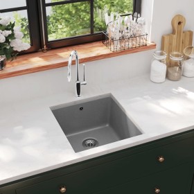 Granite kitchen sink with a gray bowl by vidaXL, Sinks - Ref: Foro24-142961, Price: 130,99 €, Discount: %