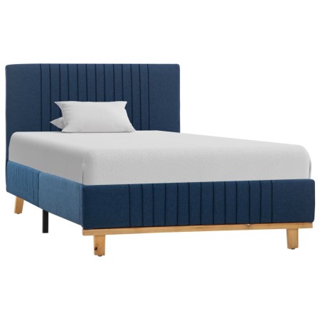 Blue fabric bed frame 100x200 cm by , Beds and slatted bases - Ref: Foro24-286632, Price: 202,46 €, Discount: %