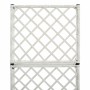 Rankgitter für Blumenbeet, 1 Topf, weißes synthetisches Rattan, 30 x 30 x 107 cm von , Töpfe und Pflanzgefäße - Ref: Foro24-3...