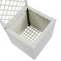 Rankgitter für Blumenbeet, 1 Topf, weißes synthetisches Rattan, 30 x 30 x 107 cm von , Töpfe und Pflanzgefäße - Ref: Foro24-3...