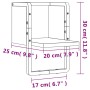 Wandregale mit Bar aus geräucherter Eiche 20x25x30 cm von , Regale und Regale - Ref: Foro24-836275, Preis: 12,18 €, Rabatt: %