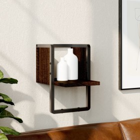 Wall shelf with brown oak bar 20x25x30 cm by , Shelves and shelves - Ref: Foro24-836277, Price: 10,60 €, Discount: %