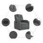 Sillón reclinable de tela gris oscuro de , Sillones - Ref: Foro24-372366, Precio: 227,42 €, Descuento: %