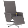 Sillón reclinable de masaje con reposapiés cuero sintético gris de , Sillones - Ref: Foro24-356651, Precio: 170,89 €, Descuen...