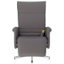 Reclining massage armchair with footrest in gray synthetic leather by , Armchairs - Ref: Foro24-356651, Price: 170,89 €, Disc...