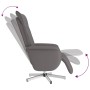 Reclining massage armchair with footrest in gray synthetic leather by , Armchairs - Ref: Foro24-356651, Price: 170,89 €, Disc...