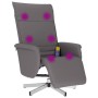 Reclining massage armchair with footrest in gray synthetic leather by , Armchairs - Ref: Foro24-356651, Price: 170,89 €, Disc...