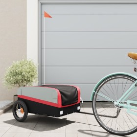 Bicycle trailer, black and red, 30 kg, made of iron. by , Bicycle trailers - Ref: Foro24-94034, Price: 74,99 €, Discount: %