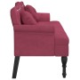 Bench with red velvet cushions 120.5x65x75 cm by , Banks - Ref: Foro24-372144, Price: 186,59 €, Discount: %