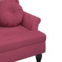 Bench with red velvet cushions 120.5x65x75 cm by , Banks - Ref: Foro24-372144, Price: 186,59 €, Discount: %