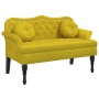 Banco con cojines terciopelo amarillo 120,5x65x75 cm de , Bancos - Ref: Foro24-372146, Precio: 186,59 €, Descuento: %