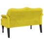 Banco con cojines terciopelo amarillo 120,5x65x75 cm de , Bancos - Ref: Foro24-372146, Precio: 186,59 €, Descuento: %