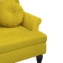 Banco con cojines terciopelo amarillo 120,5x65x75 cm de , Bancos - Ref: Foro24-372146, Precio: 186,59 €, Descuento: %