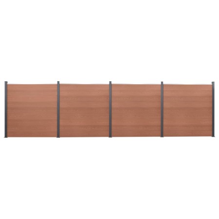 Brown WPC fence panel set 699x186 cm by , fence panels - Ref: Foro24-3211832, Price: 1,00 €, Discount: %