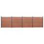 Brown WPC fence panel set 699x186 cm by , fence panels - Ref: Foro24-3211832, Price: 1,00 €, Discount: %