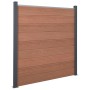 Brown WPC fence panel set 699x186 cm by , fence panels - Ref: Foro24-3211832, Price: 1,00 €, Discount: %