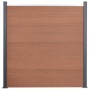 Brown WPC fence panel set 699x186 cm by , fence panels - Ref: Foro24-3211832, Price: 1,00 €, Discount: %