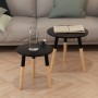 Set of side tables 2 units solid black pine wood by vidaXL, Side tables - Ref: Foro24-244735, Price: 61,98 €, Discount: %