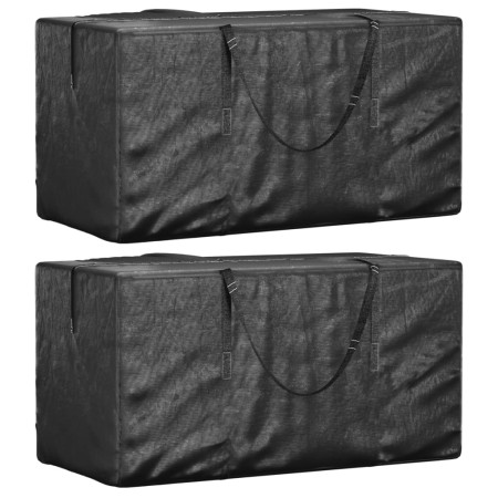 Bolsas para cojines jardín 2 uds polietileno negro 150x75x75 cm de , Fundas para muebles de jardín - Ref: Foro24-3155397, Pre...