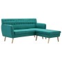 L-shaped sofa upholstered in green fabric 171.5x138x81.5 cm by , Sofas - Ref: Foro24-247023, Price: 415,01 €, Discount: %