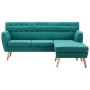 L-shaped sofa upholstered in green fabric 171.5x138x81.5 cm by , Sofas - Ref: Foro24-247023, Price: 415,01 €, Discount: %