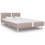 Cappuccino synthetic leather bed frame 120x200 cm by , Beds and slatted bases - Ref: Foro24-280842, Price: 154,99 €, Discount: %