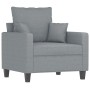 Armchair with stool light gray fabric 60 cm by , Sofas - Ref: Foro24-3201081, Price: 214,22 €, Discount: %