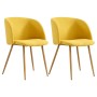 Sillas de comedor 2 unidades tela amarillo de , Sillas de comedor - Ref: Foro24-282604, Precio: 178,99 €, Descuento: %