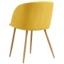 Sillas de comedor 2 unidades tela amarillo de , Sillas de comedor - Ref: Foro24-282604, Precio: 178,99 €, Descuento: %