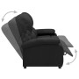 Sofá reclinable de 2 plazas de tela negro de , Sillones - Ref: Foro24-324091, Precio: 449,29 €, Descuento: %