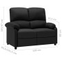 Sofá reclinable de 2 plazas de tela negro de , Sillones - Ref: Foro24-324091, Precio: 449,29 €, Descuento: %