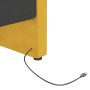 Sofá cama USB de terciopelo amarillo 90x200 cm de , Camas y somieres - Ref: Foro24-337211, Precio: 221,47 €, Descuento: %