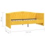 Sofá cama USB de terciopelo amarillo 90x200 cm de , Camas y somieres - Ref: Foro24-337211, Precio: 221,47 €, Descuento: %